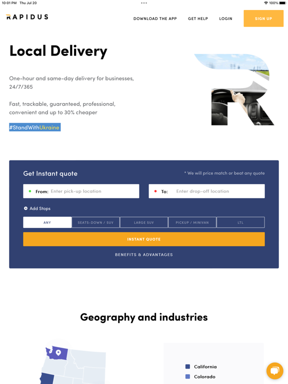 Screenshot #4 pour Rapidus - Same-day Delivery