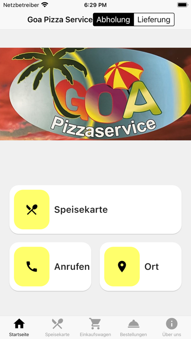 Pizzaservice Goa Perleberg Screenshot
