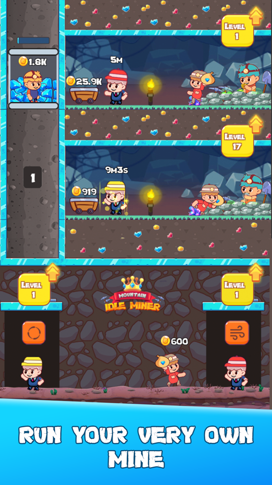 #2. Idle Mountain Miner Game (iOS) Podle: Zapetti Games