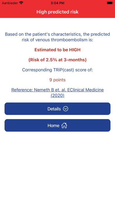 Thrombosis Risk Prediction Screenshot