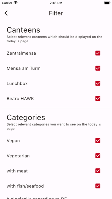 Mensa Speiseplan Göttingen Screenshot