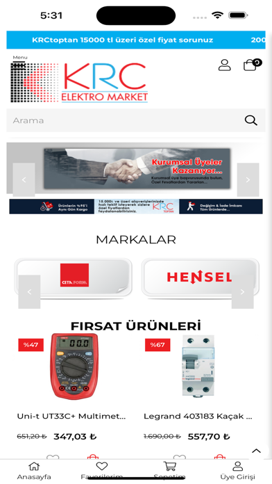 KRC Elektro Market Screenshot