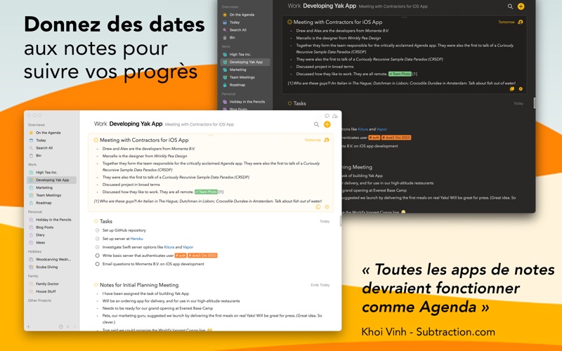 Screenshot #2 pour Agenda - Notes plus calendrier