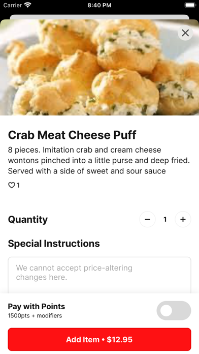 Asian Fusion Cuisine Screenshot