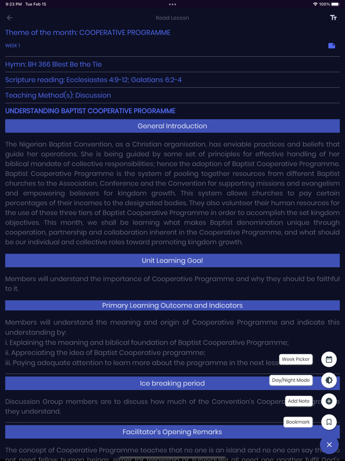 Discipleship Lifestyle 2022