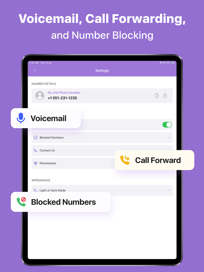 2nd Phone Number Second Line
