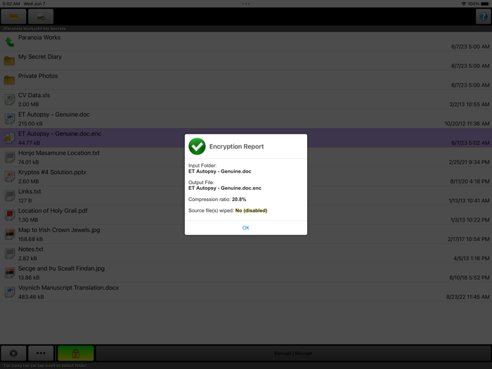Paranoia File Encryption Lite