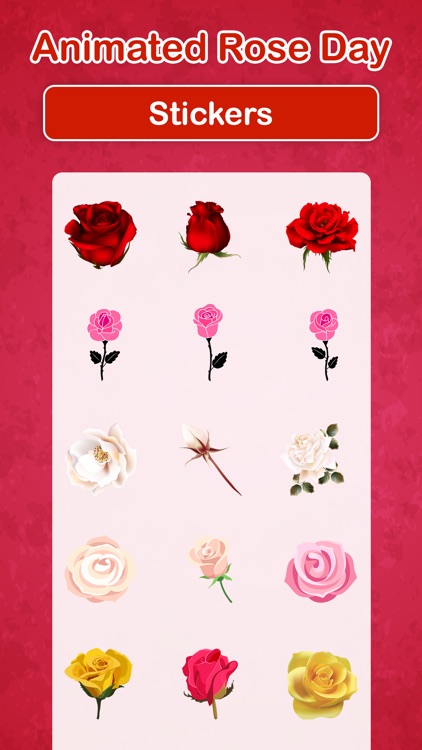 Animated Rose Day Stickers