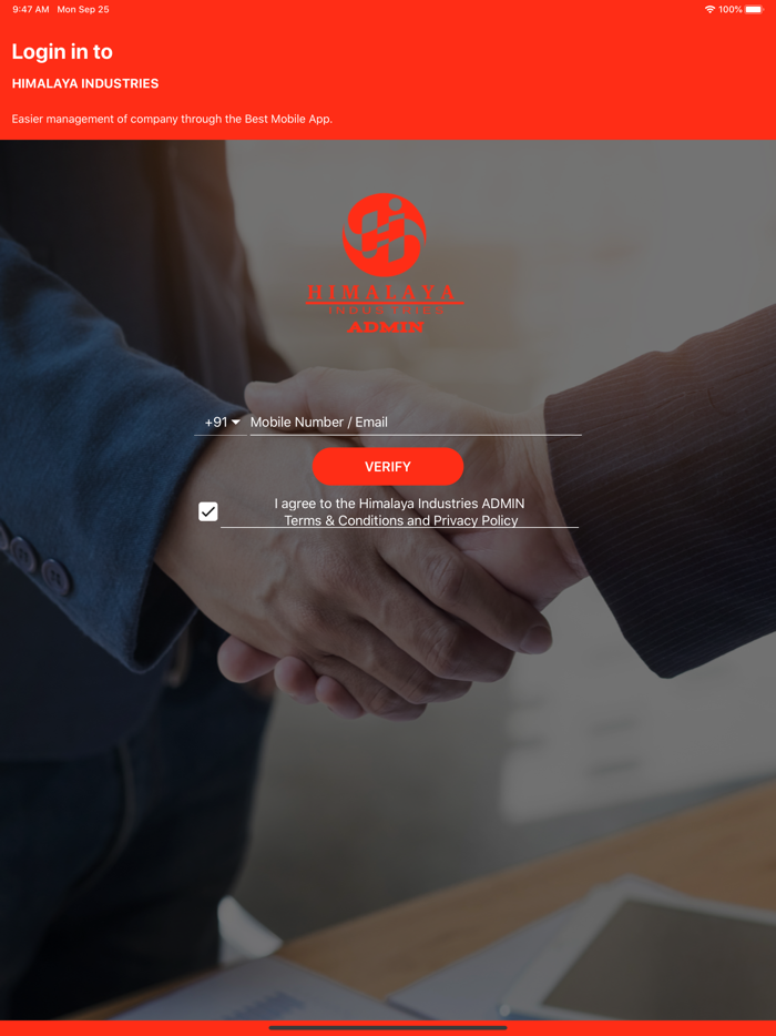 HIMALAYA INDUSTRIES Admin App