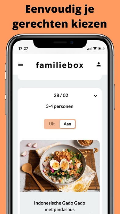 Familiebox: maaltijdbox Screenshot