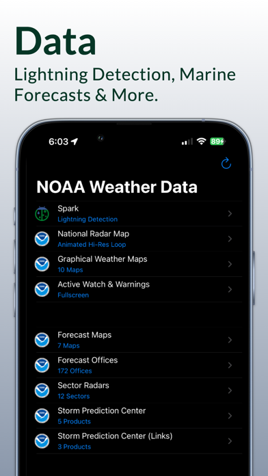 NOAA Weather Radio Screenshot