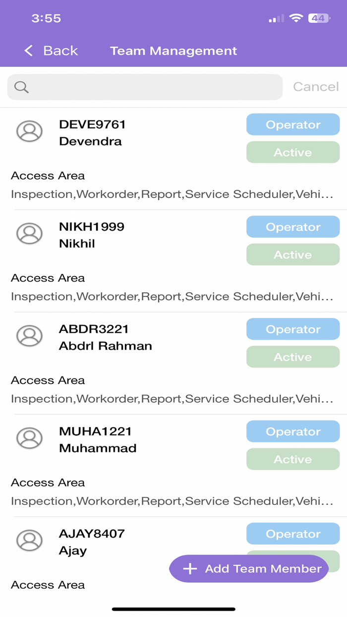 Fleet Inspection and Maintenance