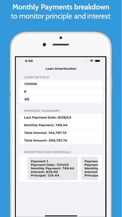 Mortgage Calculator Loan Rates Screenshot