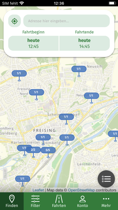 Stadtteilauto Freising Screenshot