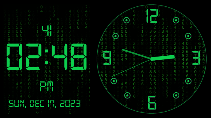 Screenshot #3 pour Animated Matrix Clock Themes