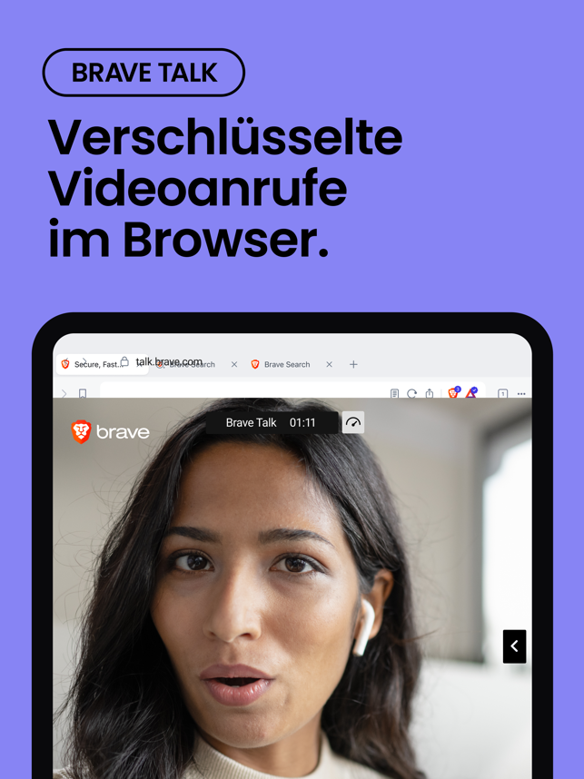 ‎Brave Webbrowser und KI-Suche Screenshot