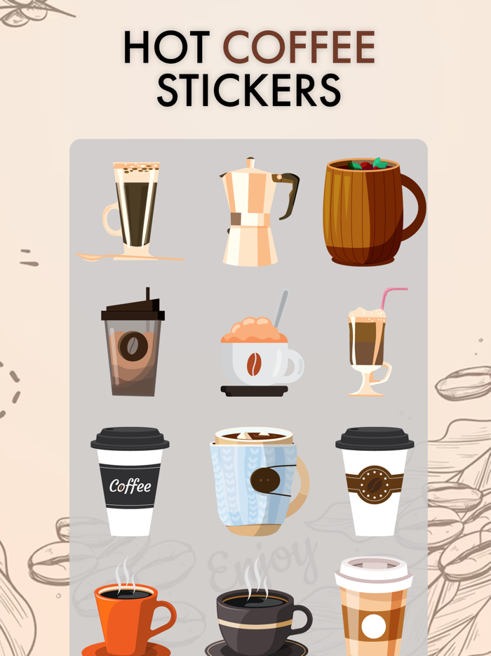 Coffee-Hot Coffee Stickers