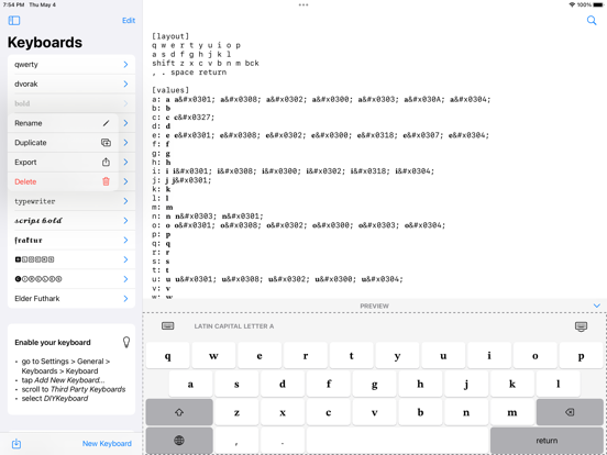 Make Your Own Keyboard iPad screenshot 1 - Utilities app