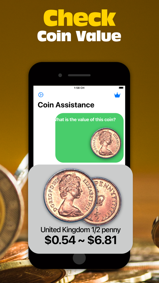 #3. CoinGenie: Identify Coins (iOS) Podle: Ha Vu Thi