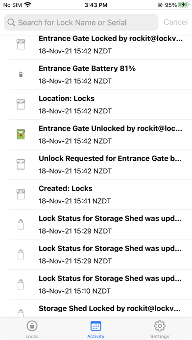 RockIT Lock Screenshot