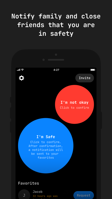 SafeApp for friends and family Screenshot