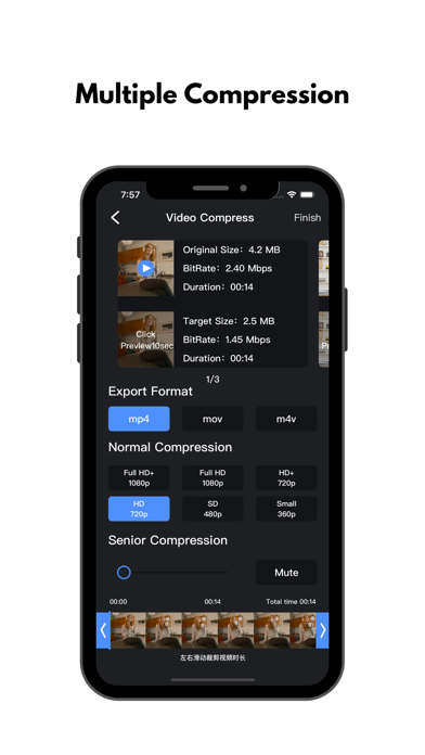 Screenshot #2 pour Video Compressor：Shrink Videos