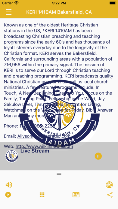 KERI AM 1410 Radio Screenshot