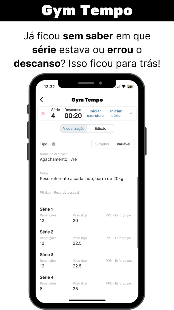Gym Tempo - Contagem no treino