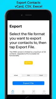export & import contacts iphone screenshot 2