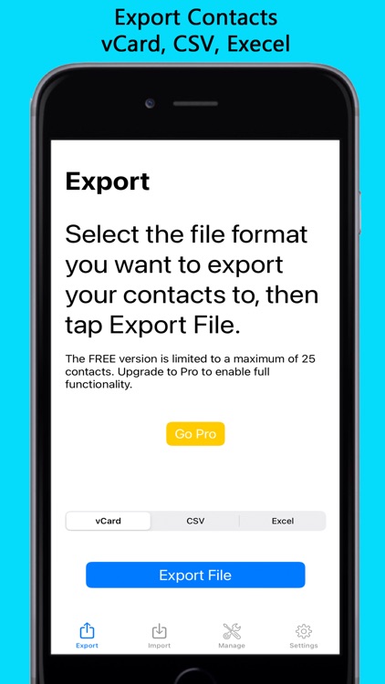 Export & Import Contacts
