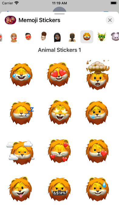 Screenshot #3 pour Memoji Stickers - Emoji