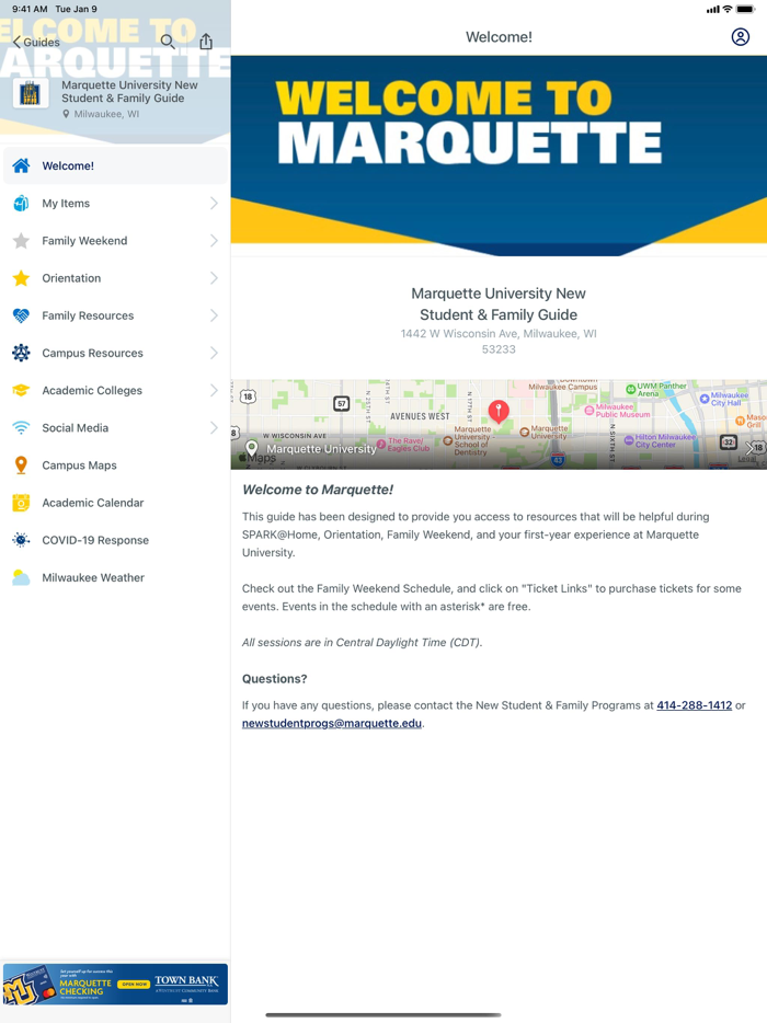 Marquette New Student and Family