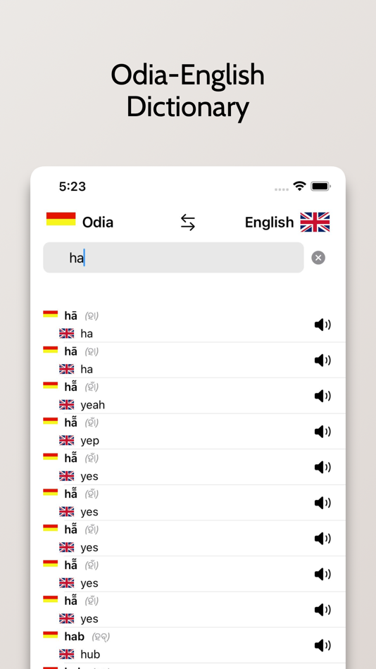 #4. Odia-English Dictionary (iOS) Podle: FB PUBLISHING LLC