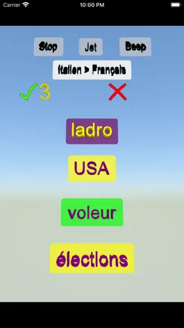 Game screenshot Egitir app de français italien hack