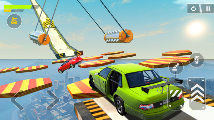 Flying Car Crash Real Stunts