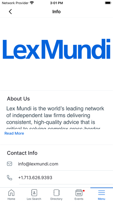 Lex Mundi Mobile Screenshot