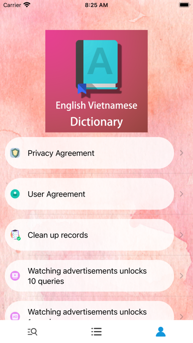 EnglishVietnamese-Dictionary Screenshot