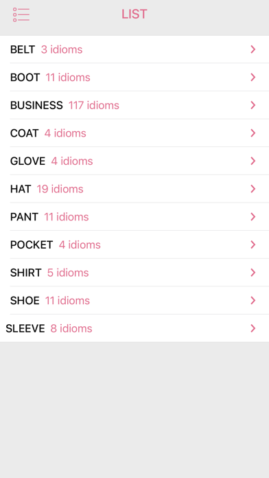Clothing - Business idioms Screenshot