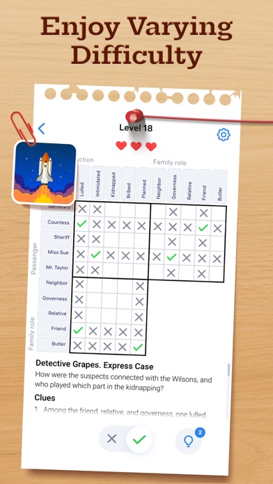 Logic Puzzles - Clue Game Screenshot