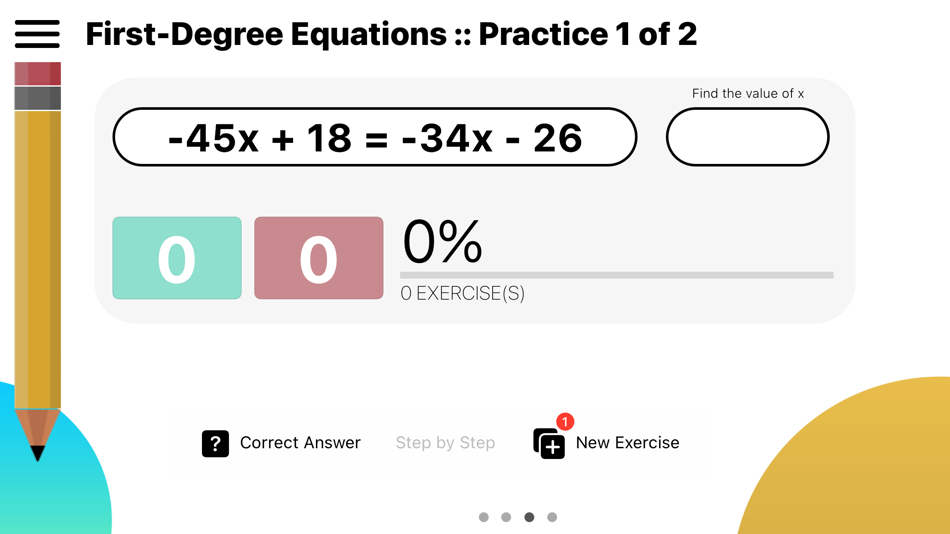#8. First Degree Equation (ax+b=c) (iOS) 由: Paulo Narra
