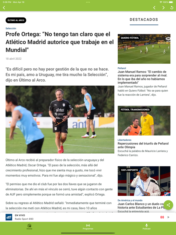 Radio Sport 890 iPad screenshot 4 - Sports app