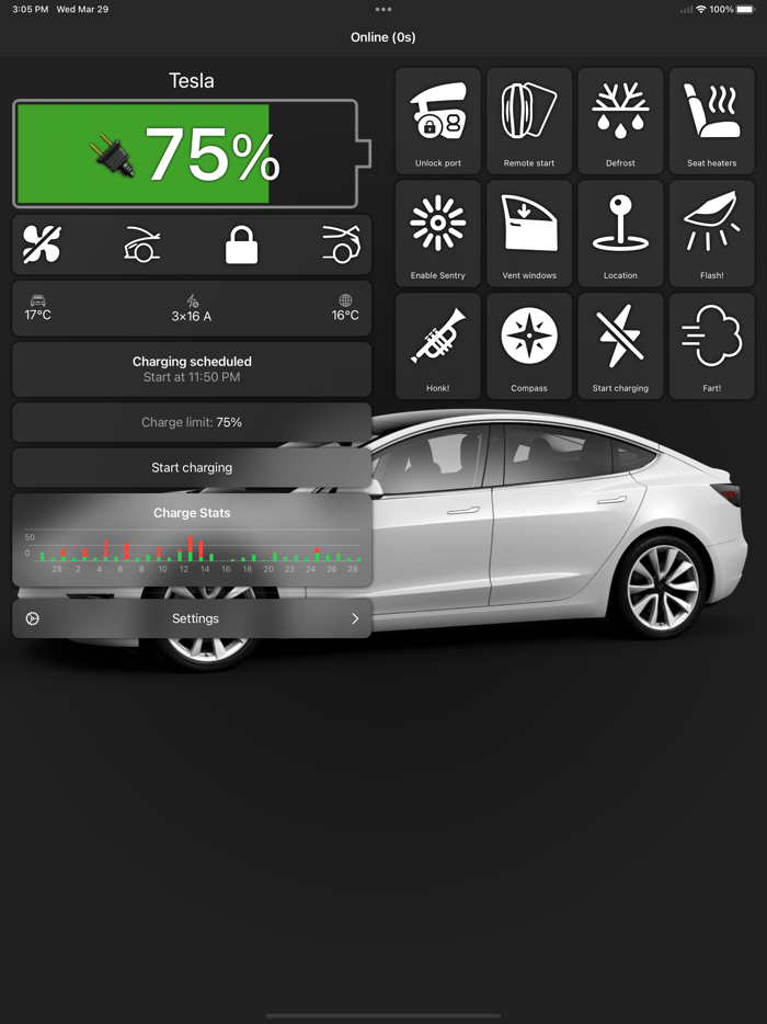 Watch app for Tesla