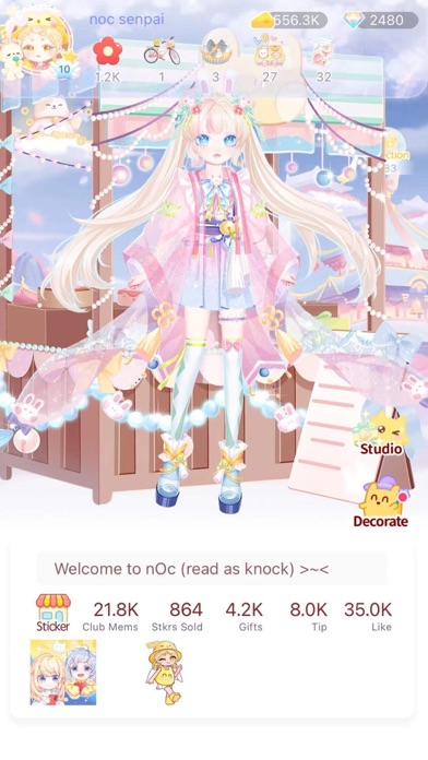 nOc app: Dress Up Game Screenshot