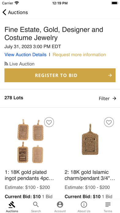 Ripley Auctions Screenshot