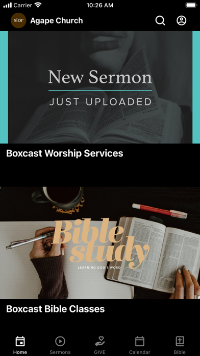 Agape Church Screenshot