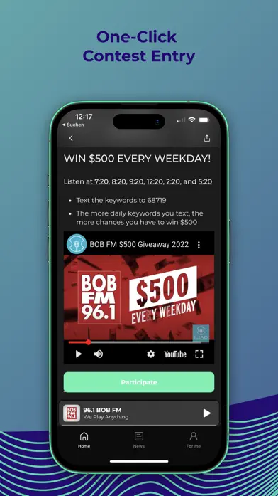 ListenBoise app audio player screen with playback controls