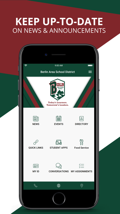 Berlin Area School District Screenshot