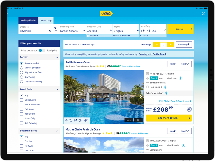 On the Beach Holiday App