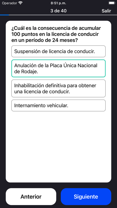 Simulacro Examen MTC Screenshot