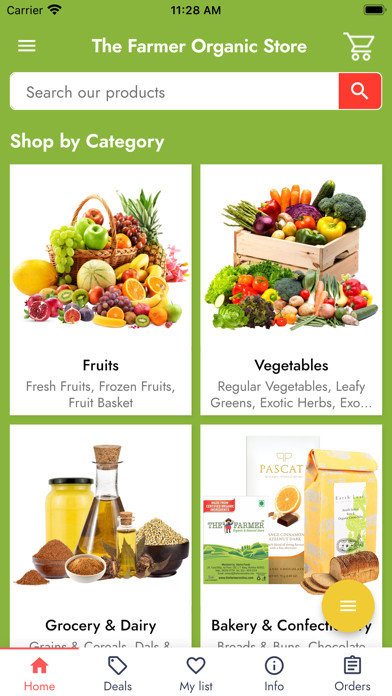 The Farmer organic store Screenshot